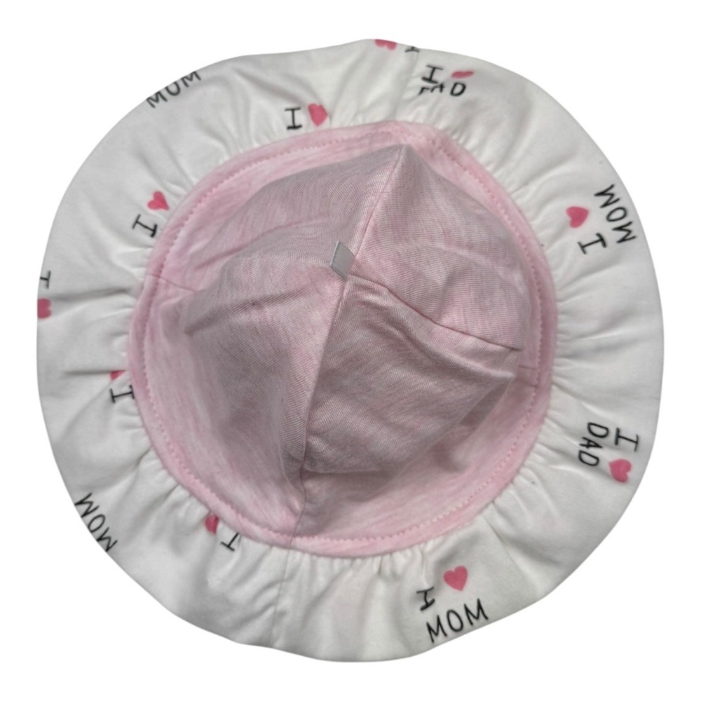 I Love Mom I Love Dad Baby Bucket Hat Sun Hat Kids Cotton‎ Blend Pink White 294